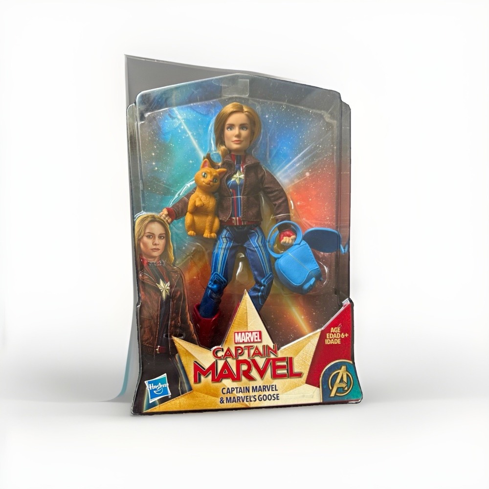 Hasbro Marvel Captain Marvel & Goose 12in Doll Set Boxed Original Unopened